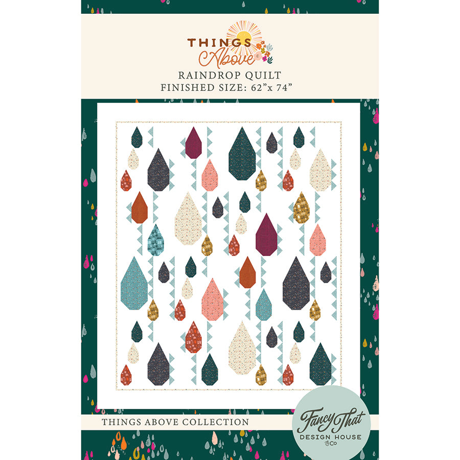 Moda Things Above Raindrop Quilt Printed Pattern - PREORDER