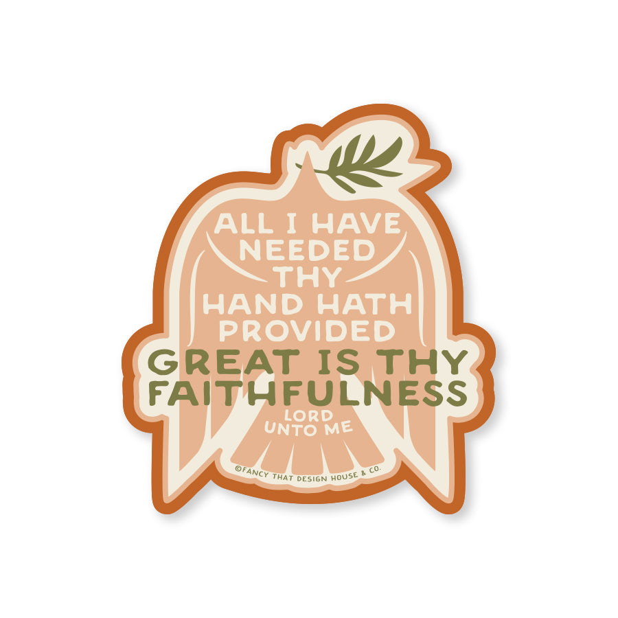 Great is Thy Faithfulness Dove Sticker