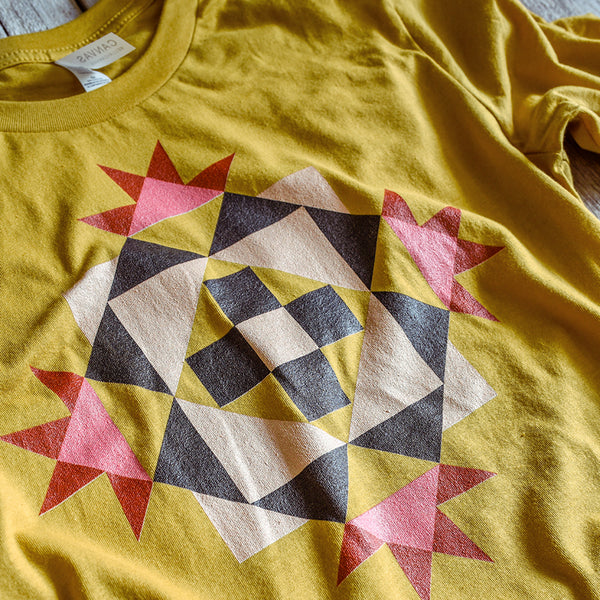 Mosaic Patchwork Star Quilt Block Tee / T shirt