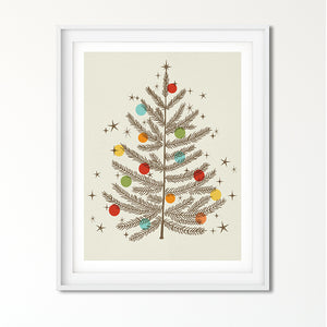 Christmas Tree Art Poster Print