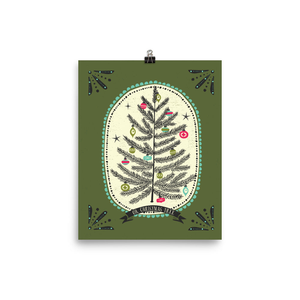 Oh Christmas Tree Art Poster Print