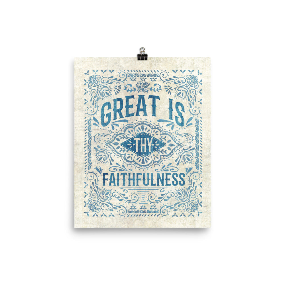 Great Is Thy Faithfulness Art Poster Print