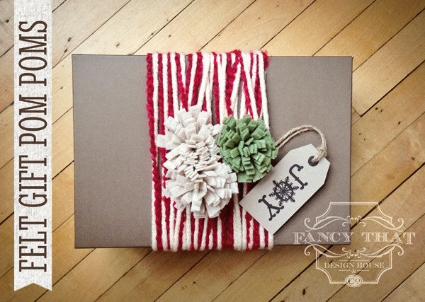 DIY Felt Gift Pom Poms 