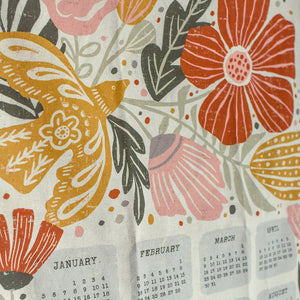 2025 Floral Tea Towel Calendar - PREORDER