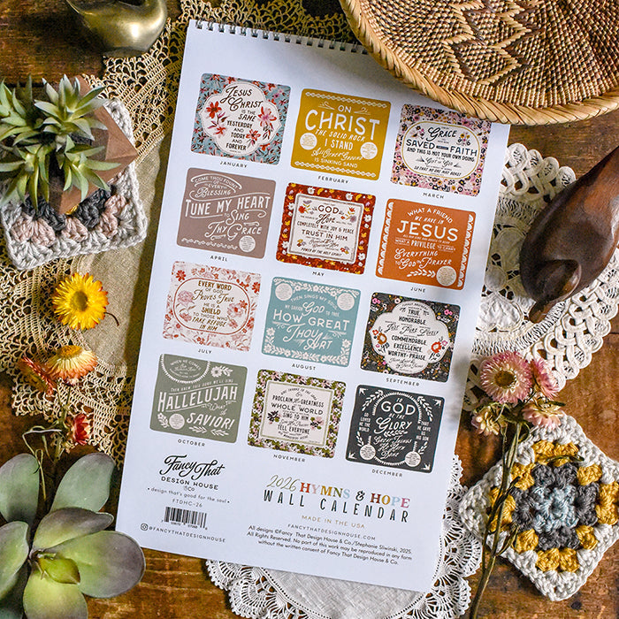2026 Hymns & Hope Wall Calendar PREORDER