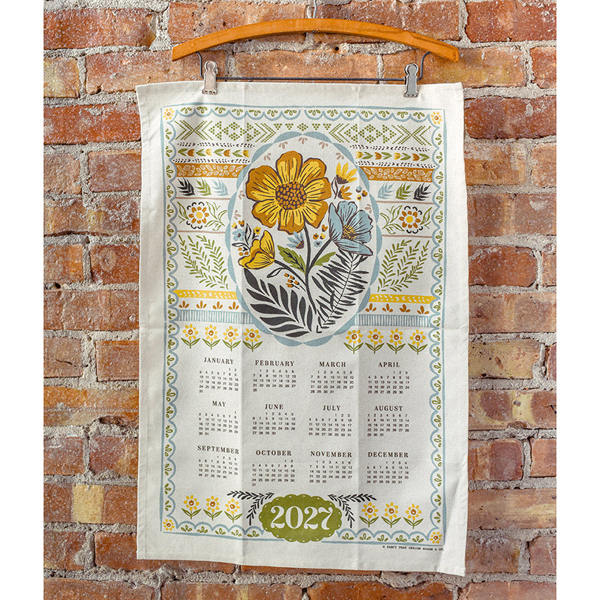 2027 Vintage Inspired Tea Towel Calendar - PREORDER