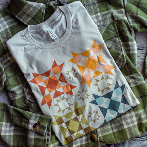 Quad Colorful Quilt Block Tee / T Shirt