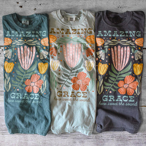 Amazing Grace Comfort Colors 100% cotton Tee / T Shirt