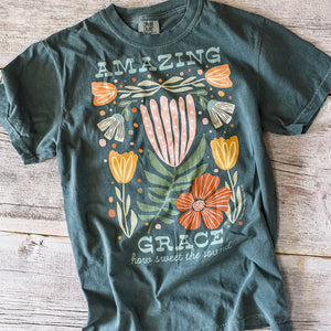 Amazing Grace Comfort Colors 100% cotton Tee / T Shirt