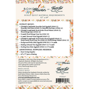 Moda Boho Haven Sunlit Quilt Printed Pattern - PREORDER