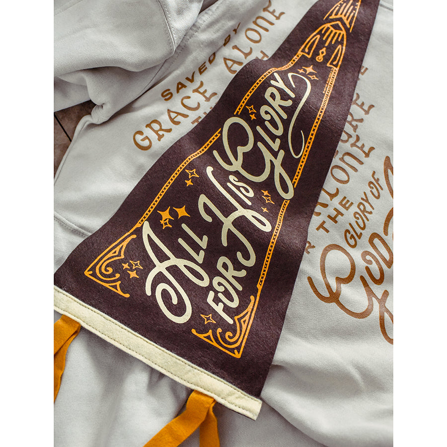 All for His Glory - Printed Wool Pennant