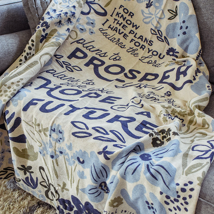 Jeremiah 29:11 Scripture Throw Blanket
