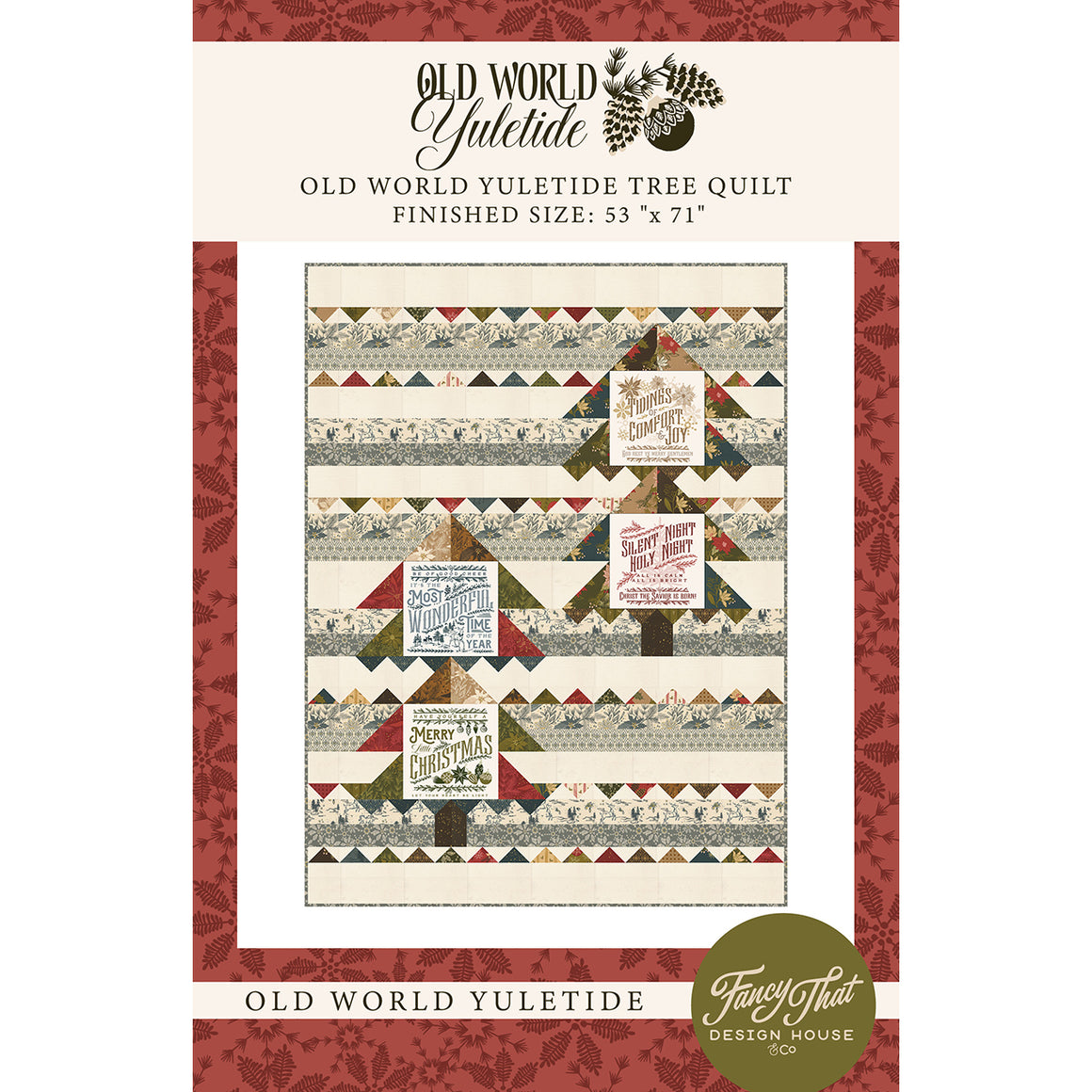 Moda Old World Yuletide Tree Quilt Printed Pattern - PREORDER