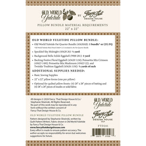Moda Old World Yuletide Pillow Bundle Printed Pattern - PREORDER CLOSED
