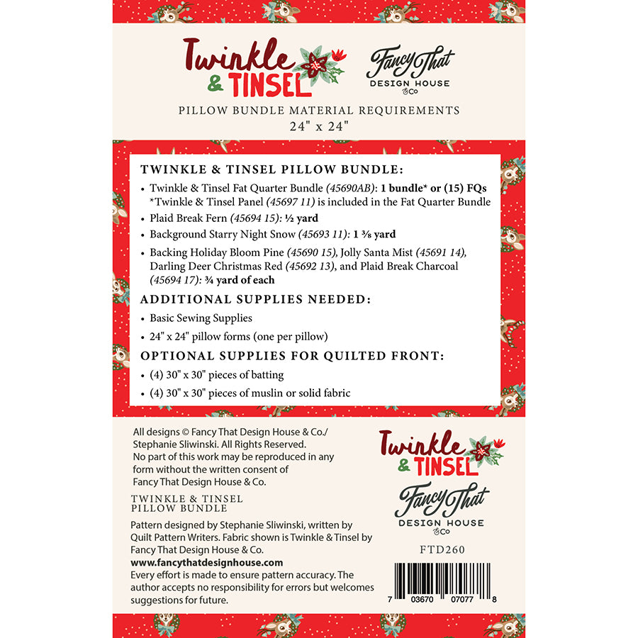 Moda Twinkle & Tinsel Pillow Bundle Printed Pattern PREORDER