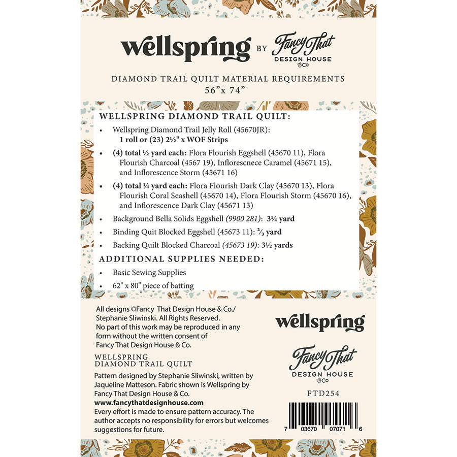 Moda Wellspring Diamond Trail Quilt Printed Pattern Booklet - PREORDER