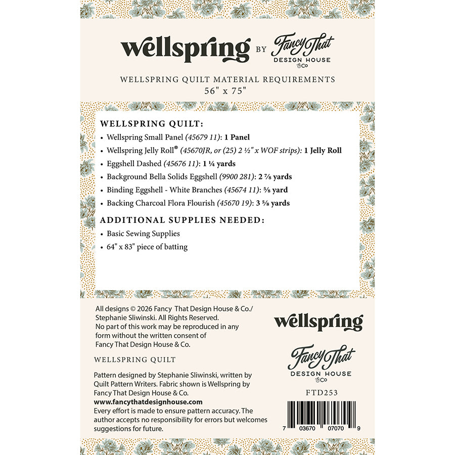 Moda Wellspring Quilt Printed Pattern Booklet - PREORDER