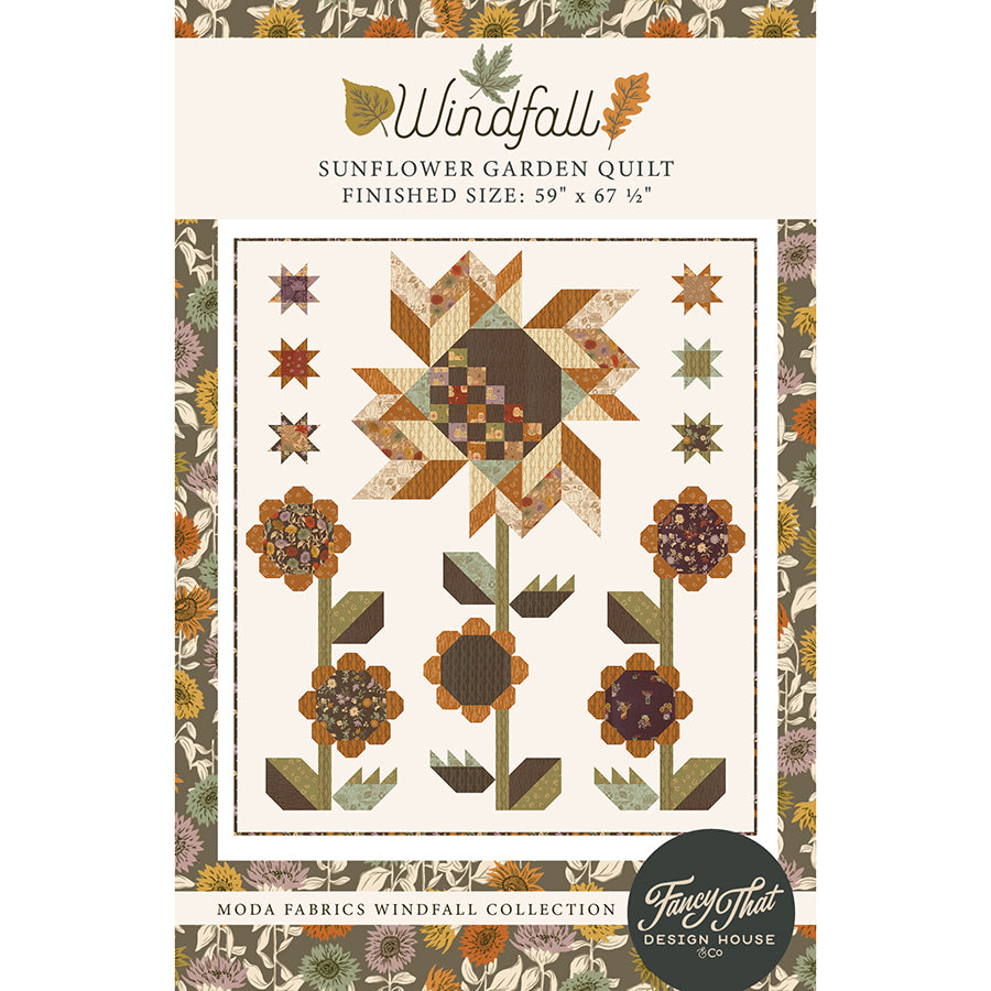 Moda Windfall Sunflower Garden Quilt Printed Pattern Booklet - PREORDER