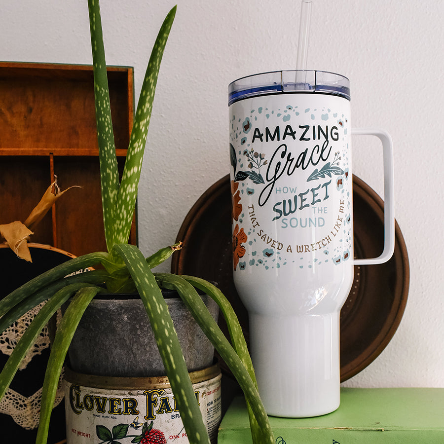 Amazing Grace Travel mug with Handle - Wellspring
