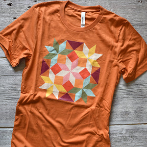 Bright Colorful Quilt Block / Barn Quilt Tee / T Shirt