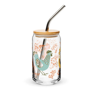 Cluck Cluck Chicken Glass Can