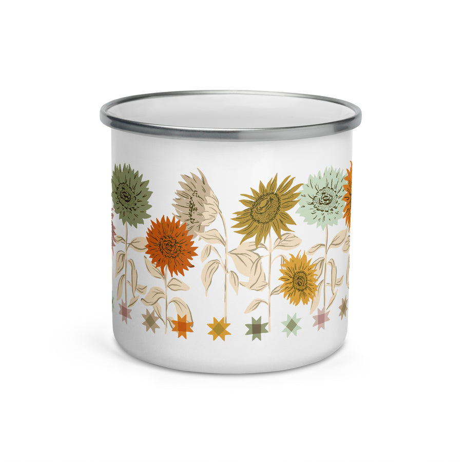 Windfall Sunflower Enamel Camp Mug