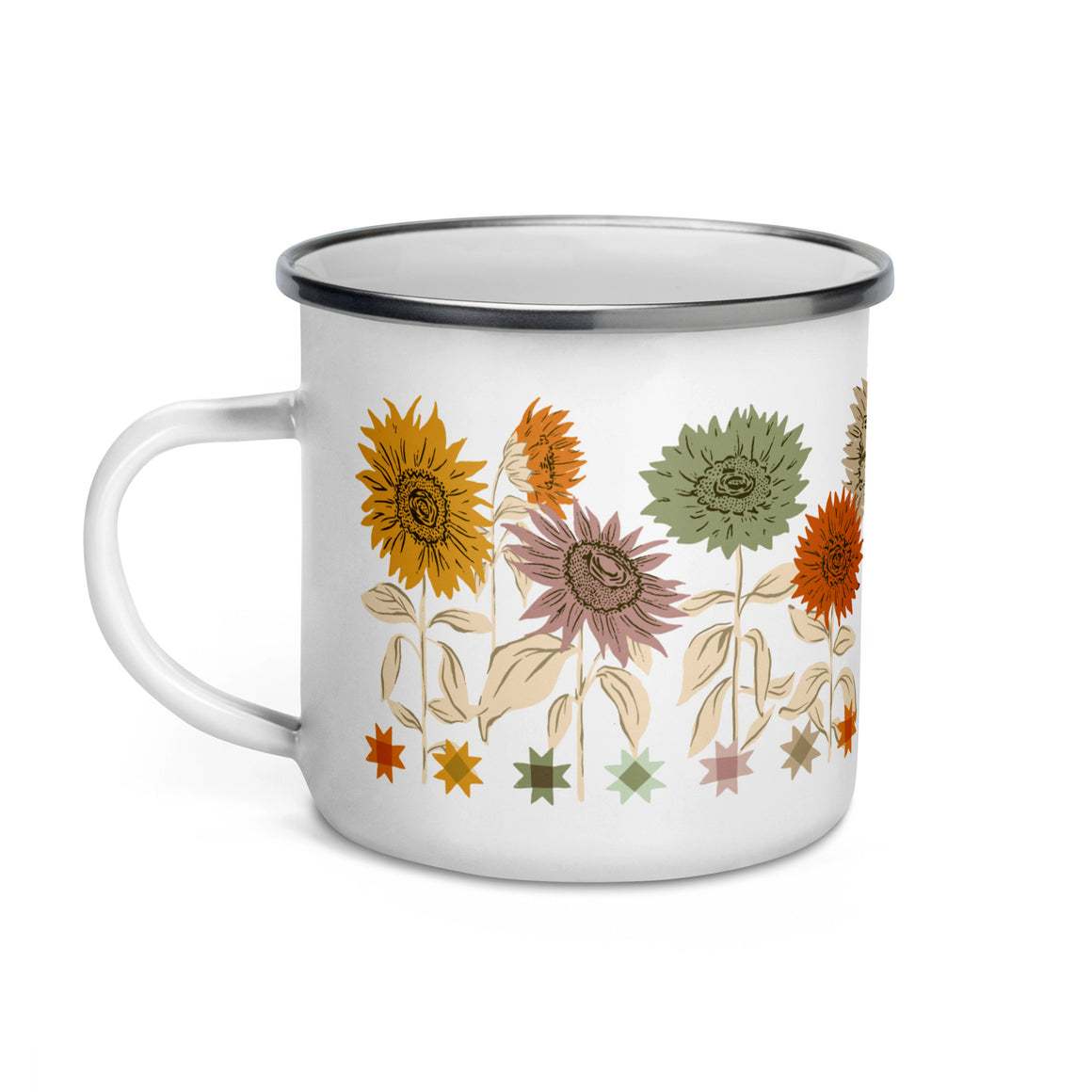 Windfall Sunflower Enamel Camp Mug