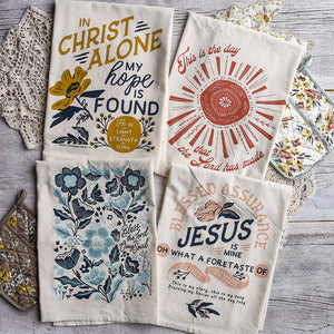 In Christ Alone My Hope is Found Tea Towel