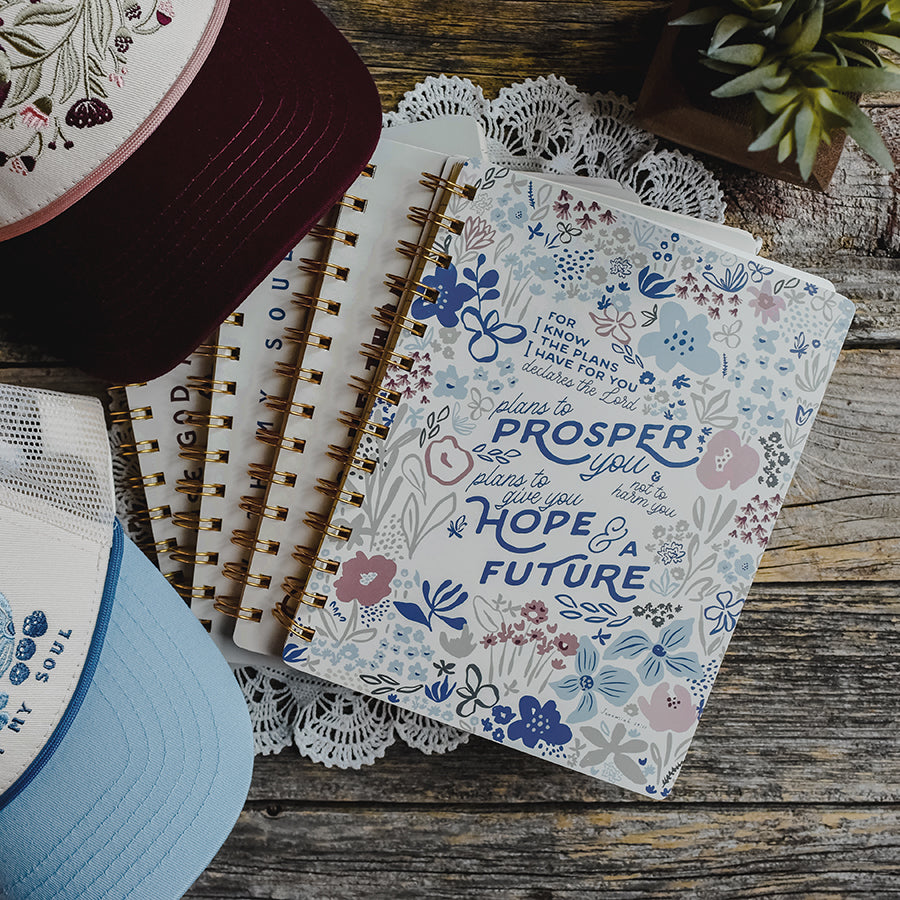 Jeremiah 29:11 - Hope & Future Spiral Notebook Journal