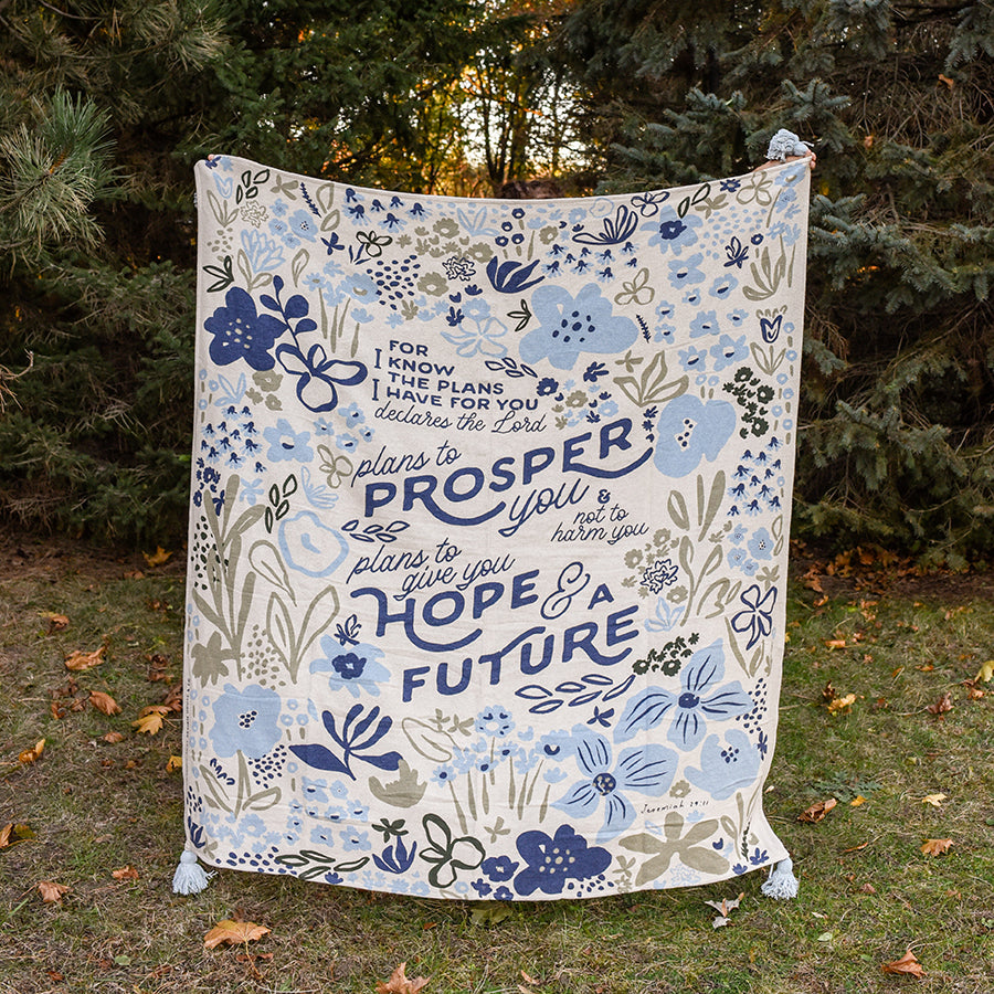 Jeremiah 29:11 Scripture Throw Blanket