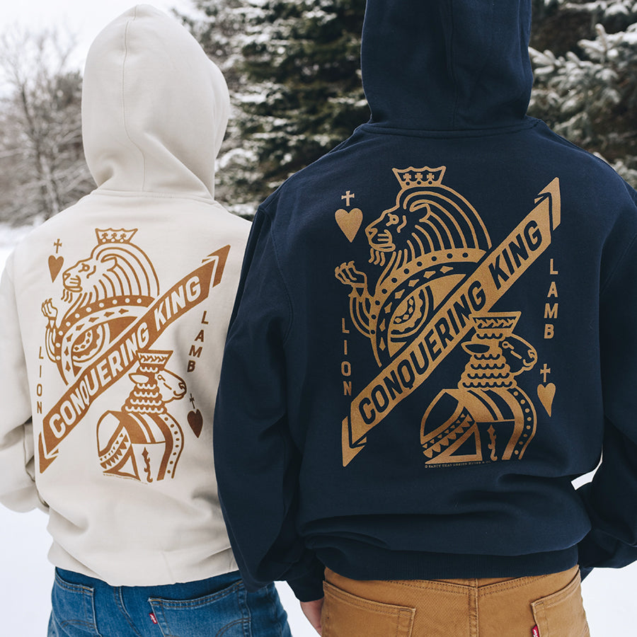 Lion Lamb Conquering King Graphic Hoodie