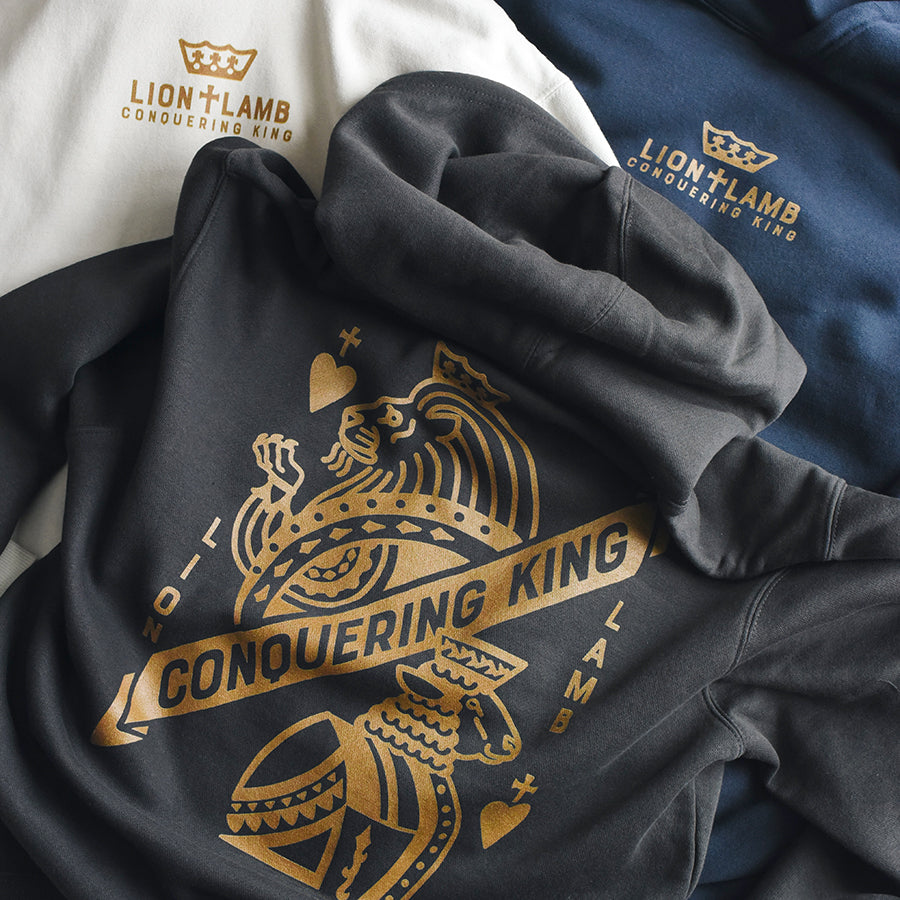 Lion Lamb Conquering King Graphic Hoodie