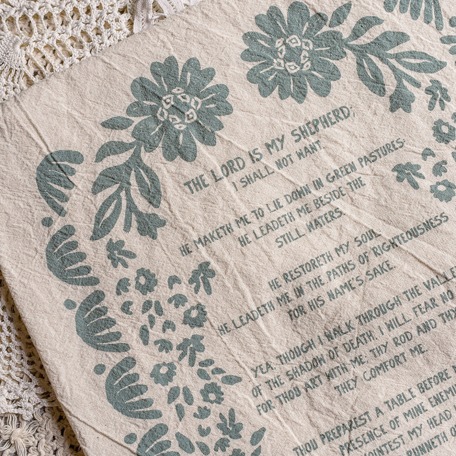 Psalm 23 - The Lord is my Shepherd Tea Towel