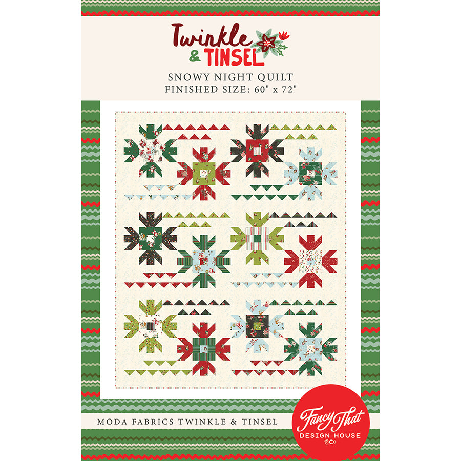 Moda Twinkle & Tinsel Snowy Night Quilt Printed Pattern PREORDER