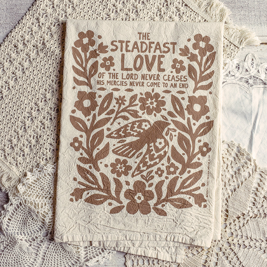 Steadfast Love Bird Tea Towel