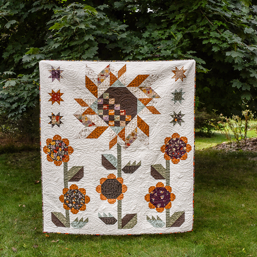 Moda Windfall Sunflower Garden Quilt Printed Pattern Booklet - PREORDER