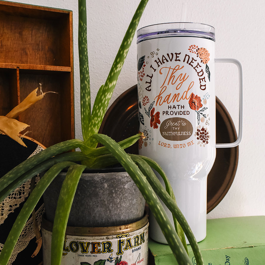 Great is Thy Faithfulness Travel Mug with Handle - Wellspring