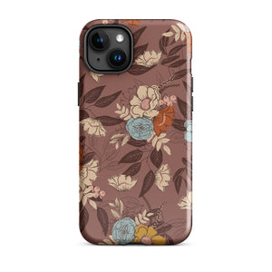 Floral Bouquet Dual Layer iPhone case - plum