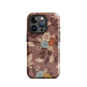 Floral Bouquet Dual Layer iPhone case - plum