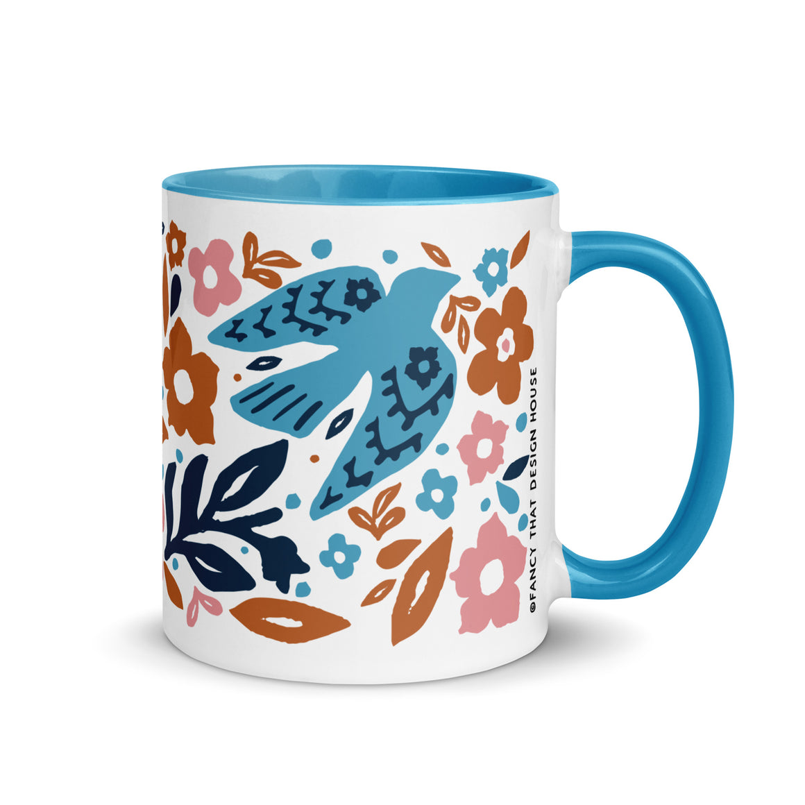 Steadfast Love Bold Florals & Bird Mug