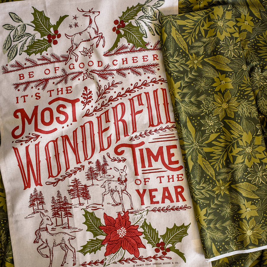 Moda Old World Yuletide Tea Towel Bundle