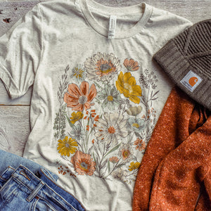 Woodland & Wildflowers Triblend Tee / T shirt