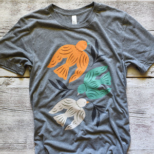 Fly Away Birds Triblend Tee / T shirt