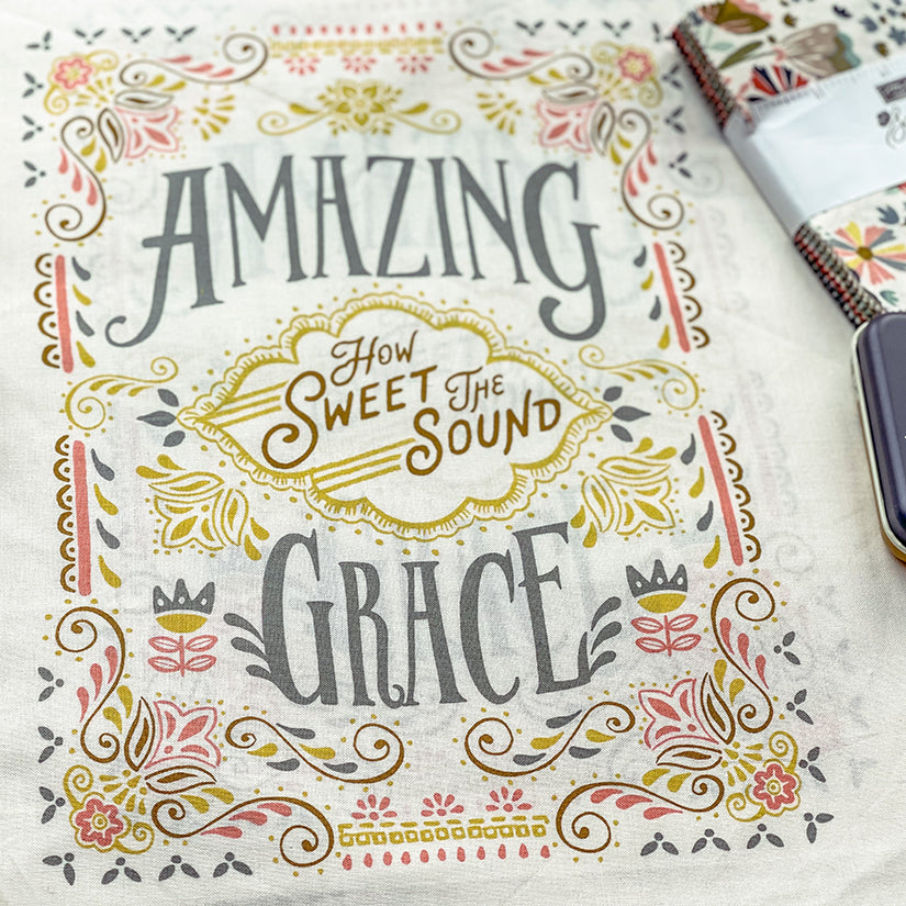 Moda Songbook Hymn Panel - Individual Prints - Amazing Grace