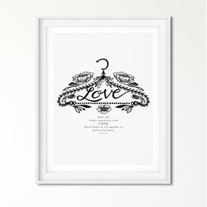 Clothe Yourselves with Love Art Poster Print