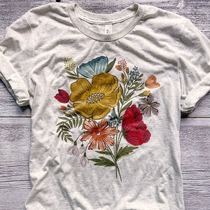Colorful Flower Bouquet Triblend Tee / T Shirt - Fancy That Design ...