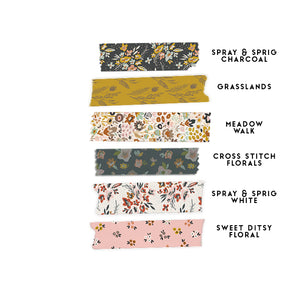 Spray & Sprig Charcoal Decorative Washi Tape