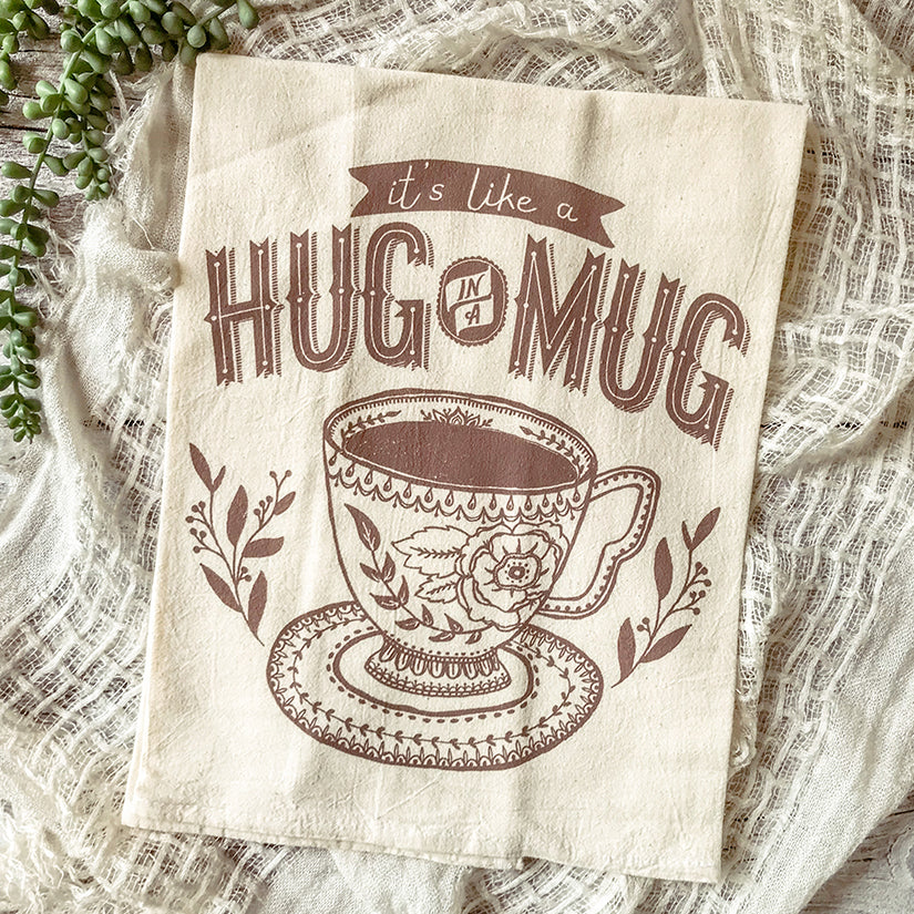 Hug in a Mug Tea Towel