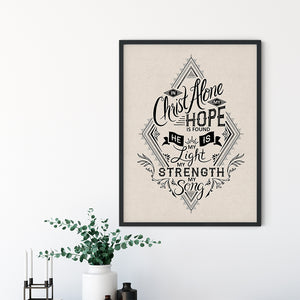 In Christ Alone Art Poster Print