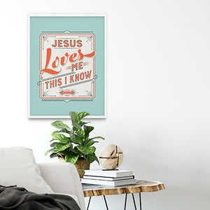 Jesus Loves Me Art Poster Print